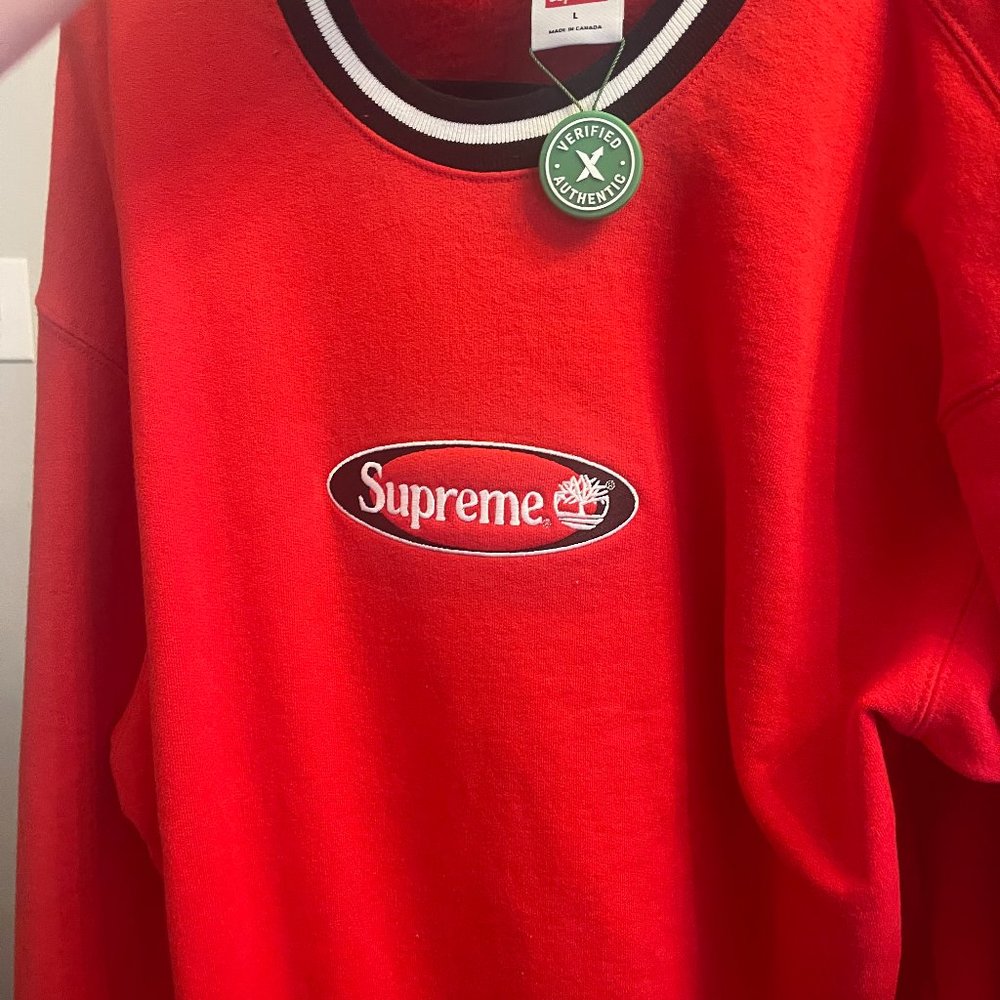 Supreme Timberland Crewneck (SS21) Red